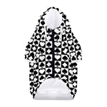 Black And White Playing Card Suits Print Dog Zip Up Hoodie