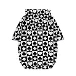 Black And White Playing Card Suits Print Dog Zip Up Hoodie