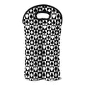 Black And White Playing Card Suits Print Double Neoprene Wine Tote