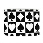 Black And White Playing Card Suits Print Drum Lamp Shade