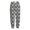 Black And White Playing Card Suits Print Fleece Lined Knit Pants