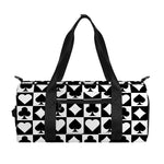 Black And White Playing Card Suits Print Gym Bag