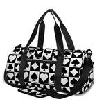 Black And White Playing Card Suits Print Gym Bag