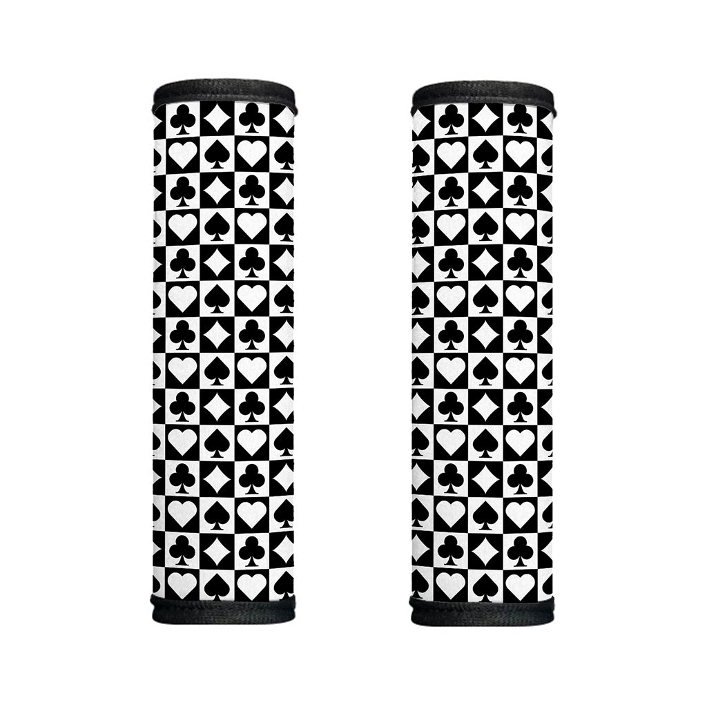 Black And White Playing Card Suits Print Handle Covers