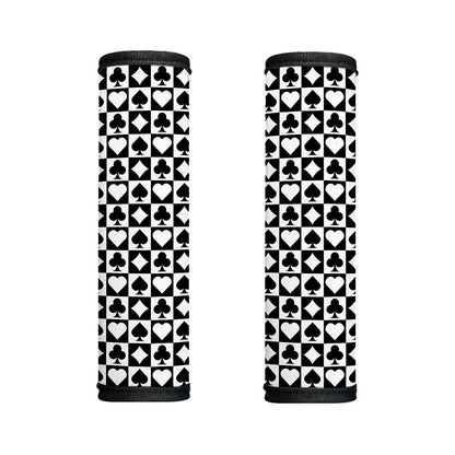 Black And White Playing Card Suits Print Handle Covers