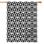 Black And White Playing Card Suits Print House Flag