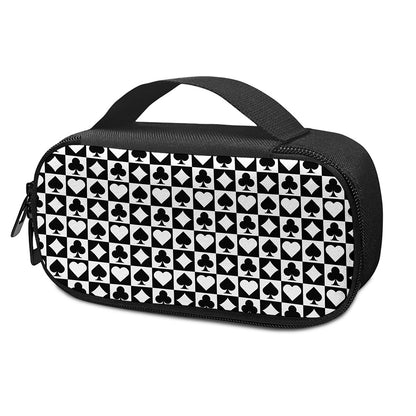 Black And White Playing Card Suits Print Insulin Cooler Travel Case