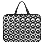 Black And White Playing Card Suits Print Laptop Sleeve With Handle