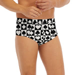 Black And White Playing Card Suits Print Men's Briefs