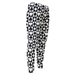 Black And White Playing Card Suits Print Men's Compression Pants