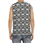 Black And White Playing Card Suits Print Men's Fitness Tank Top