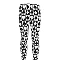 Black And White Playing Card Suits Print Men's Leggings
