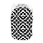 Black And White Playing Card Suits Print Mesh Laundry Hamper