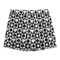 Black And White Playing Card Suits Print Mesh Shorts