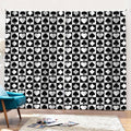 Black And White Playing Card Suits Print Pencil Pleat Curtains