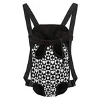 Black And White Playing Card Suits Print Pet Carrier Backpack