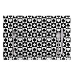 Black And White Playing Card Suits Print Placemat