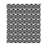 Black And White Playing Card Suits Print Polyester Shower Curtain