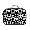 Black And White Playing Card Suits Print Portable Lunch Bag