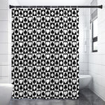 Black And White Playing Card Suits Print Premium Shower Curtain