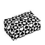 Black And White Playing Card Suits Print Rectangle Tissue Box Cover