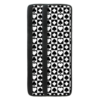 Black And White Playing Card Suits Print Refrigerator Handle Covers