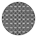 Black And White Playing Card Suits Print Round Floor Mat