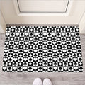 Black And White Playing Card Suits Print Rubber Doormat
