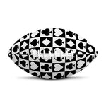 Black And White Playing Card Suits Print Rugby Ball