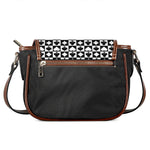 Black And White Playing Card Suits Print Saddle Bag