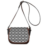 Black And White Playing Card Suits Print Saddle Bag