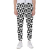 Black And White Playing Card Suits Print Scuba Joggers