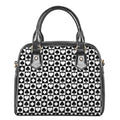 Black And White Playing Card Suits Print Shoulder Handbag