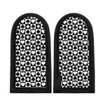 Black And White Playing Card Suits Print Skillet Handle Cover