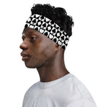 Black And White Playing Card Suits Print Sports Headband