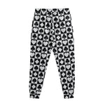 Black And White Playing Card Suits Print Sweatpants