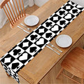 Black And White Playing Card Suits Print Table Runner