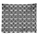 Black And White Playing Card Suits Print Tapestry