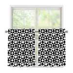 Black And White Playing Card Suits Print Tier Curtains