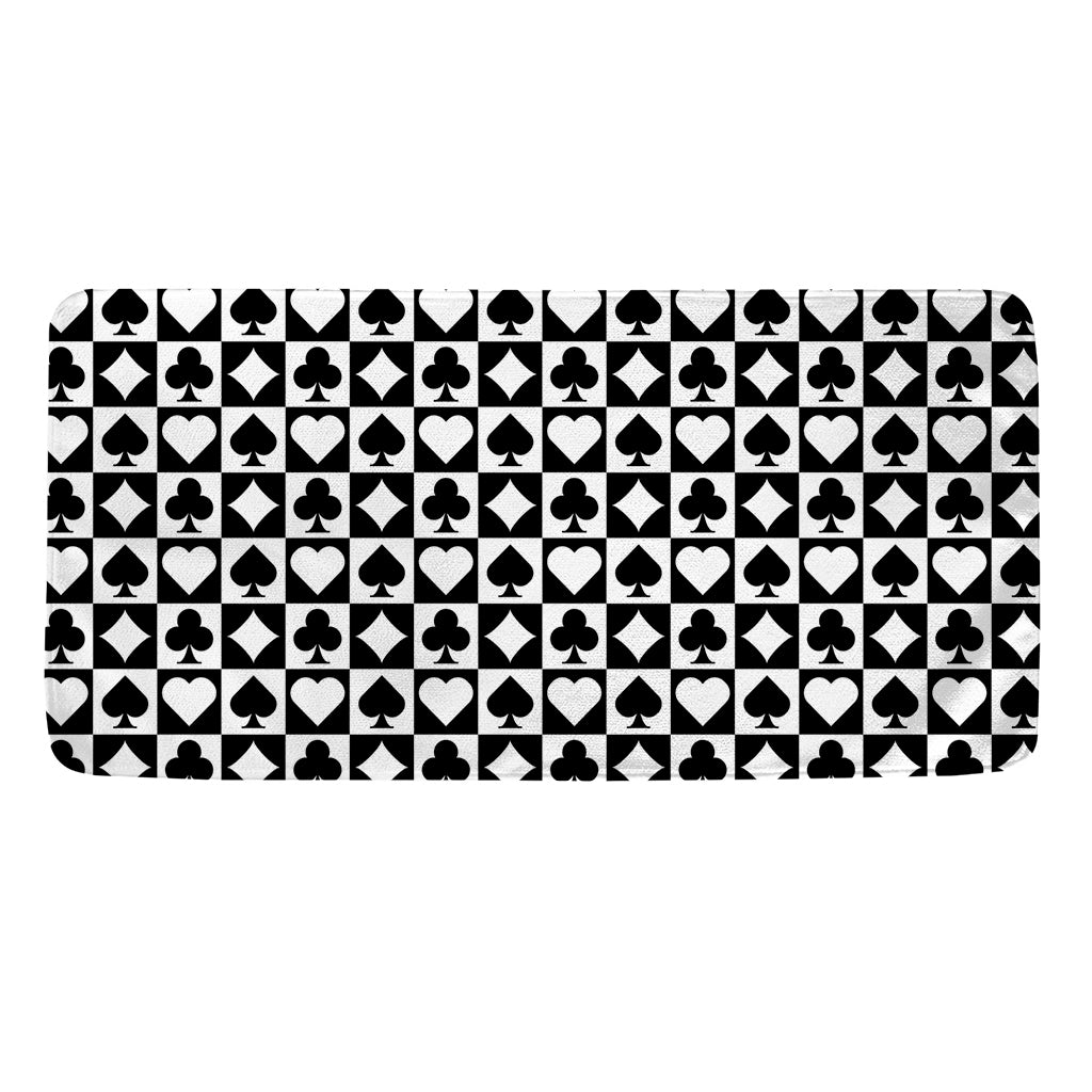 Black And White Playing Card Suits Print Towel