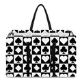 Black And White Playing Card Suits Print Utility Tote Bag