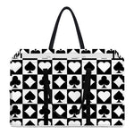 Black And White Playing Card Suits Print Utility Tote Bag