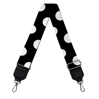 Black And White Polka Dot Pattern Print Bag Strap