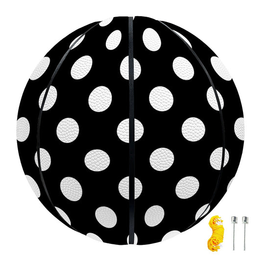 Black And White Polka Dot Pattern Print Basketball
