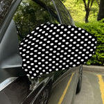 Black And White Polka Dot Pattern Print Car Side Mirror Covers