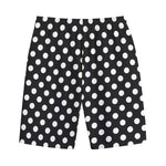 Black And White Polka Dot Pattern Print Cotton Shorts