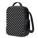 Black And White Polka Dot Pattern Print Crossbody Lunch Bag
