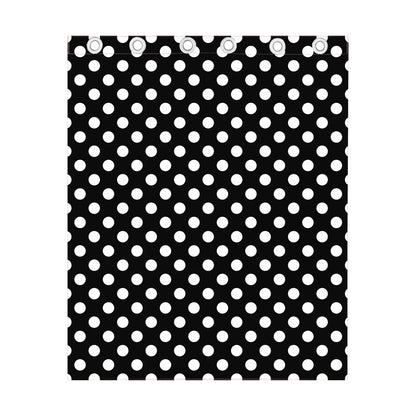 Black And White Polka Dot Pattern Print Curtain