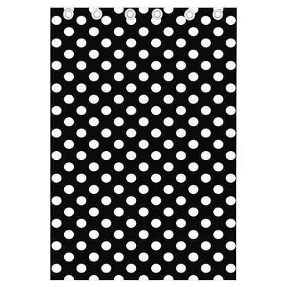 Black And White Polka Dot Pattern Print Curtain