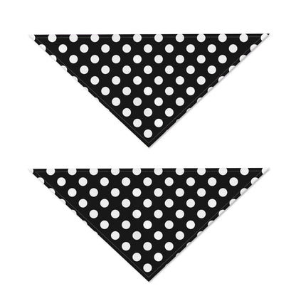 Black And White Polka Dot Pattern Print Dog Bandana